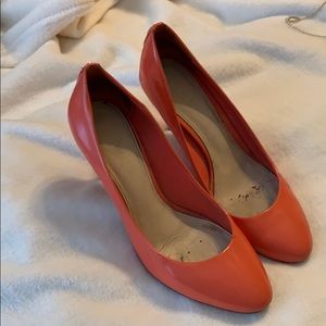 Coral Coach Heels
